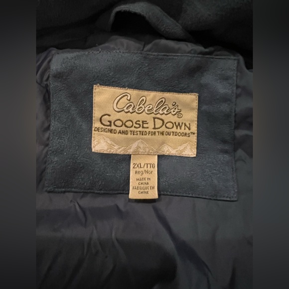 Cabelas Premier Northern Goose Down Hooded Jacket Coat Parka size 2X - Picture 3 of 7